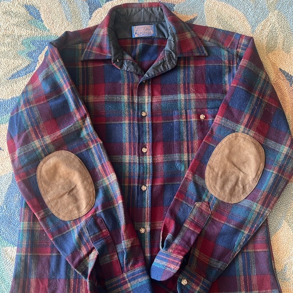 Pendleton vintage Plaid Long Sleeve Button Down Shirt Wool Made USA size M - Picture 3 of 4